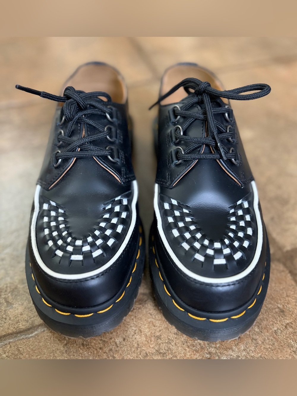 Dr. Martens Ramsey Leather Chunky Creeper Statement Shoes Grunge Punk NWOT Wmn 8